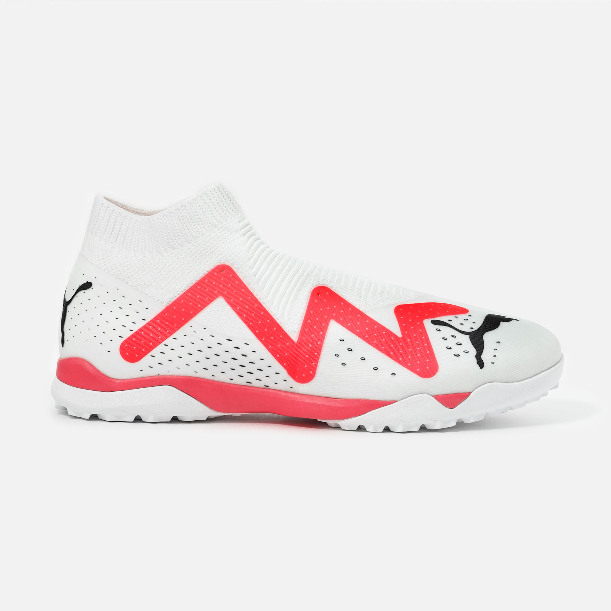 

Бутсы Puma Future Match+ LL TT для мужчин, 45 EU, 107368 01, бело-коралловые, черные, Белый, 107368