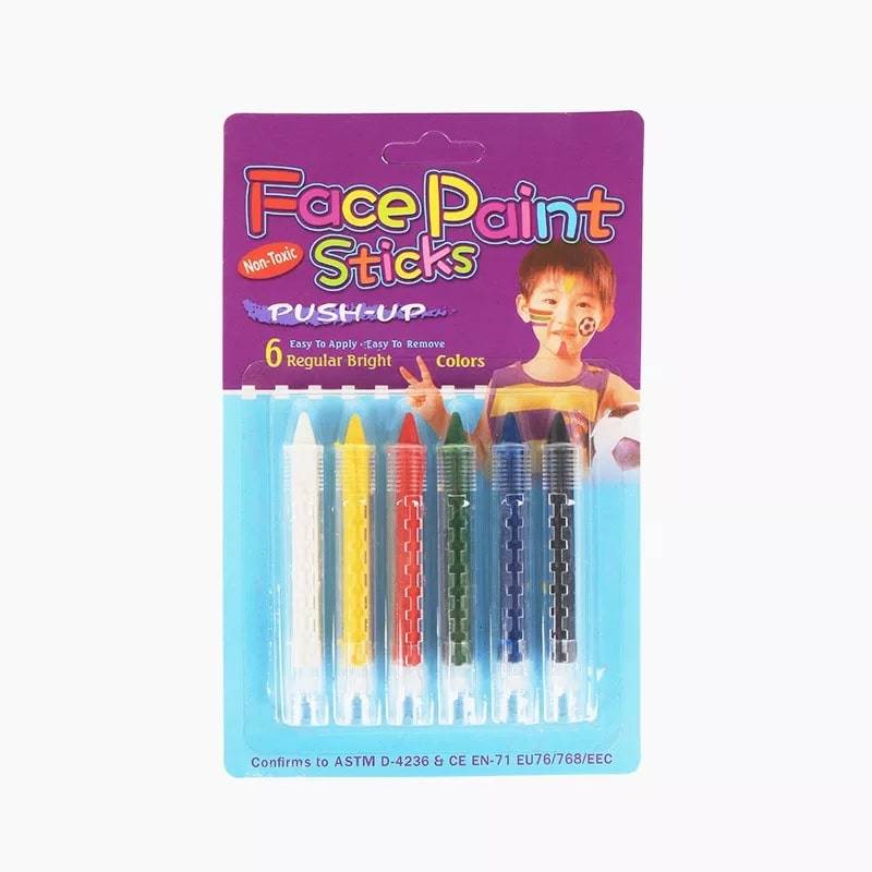 фото Набор карандашей для грима 6 штук face paint sticks боди-арт карандаши baziator