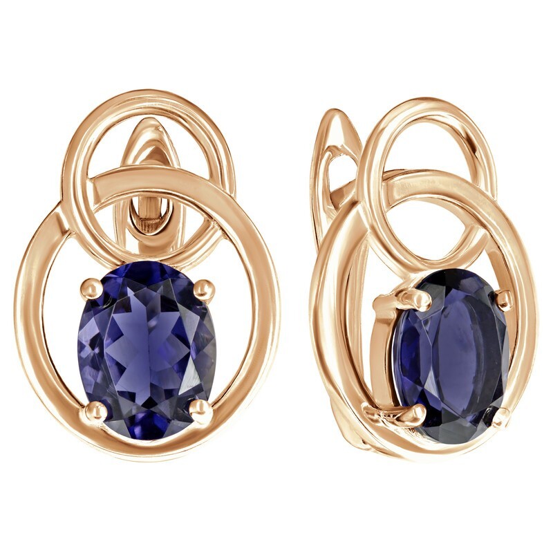 

Серьги из серебра с иолитом LAZURIT-ONLINE 8394PG, 8394PG