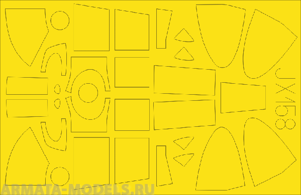 

JX158ED Окрасочная маска для модели самолета F-4U1 Brigade 1/32