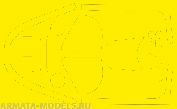 

JX173ED Окрасочная маска P-51K for Dragon kit 1/32