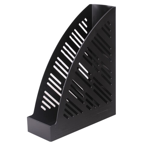 

Лоток вертикальный для бумаг BRAUBERG Standard+, 250х90х300 мм, черный, 237224