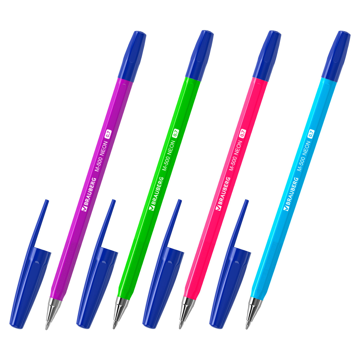 

Ручка шариковая BRAUBERG M-500 NEON синяя 50 шт