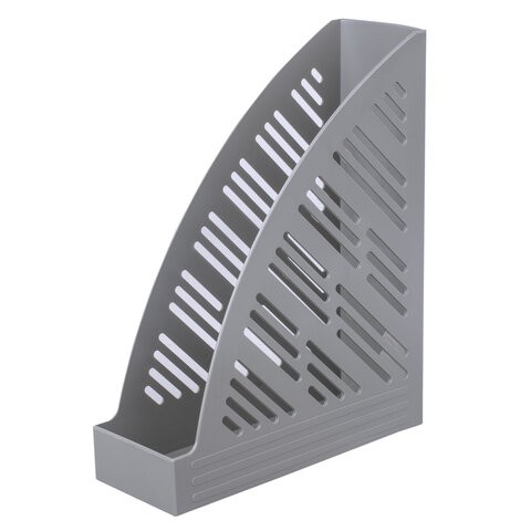 

Лоток вертикальный для бумаг BRAUBERG Standard+, 250х90х300 мм, серый, 237225