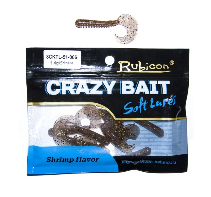 

Силиконовая приманка Rubicon Crazy Bait CKTL 51 мм, 006, 10 шт., Коричневый, Crazy Bait CKTL