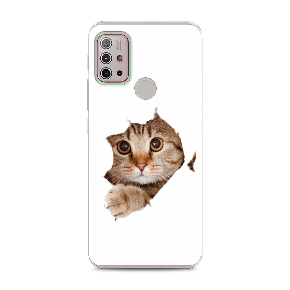 

Чехол на Lenovo K13 Note/Motorola Moto G10/G20/G30 "Кот и бумага", Белый;коричневый, 112950-1