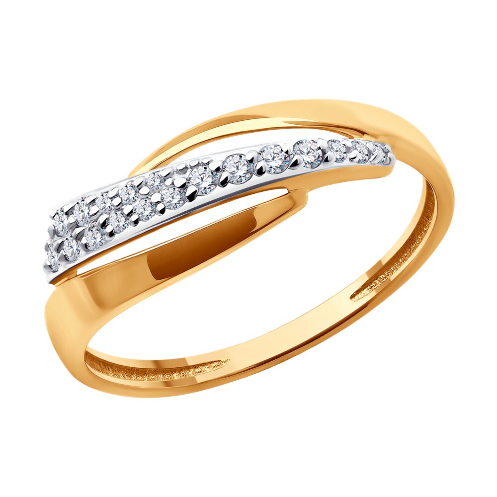 

Кольцо из золота р. 17,5 Diamant 51-110-02103-1, фианит, 51-110-02103-1