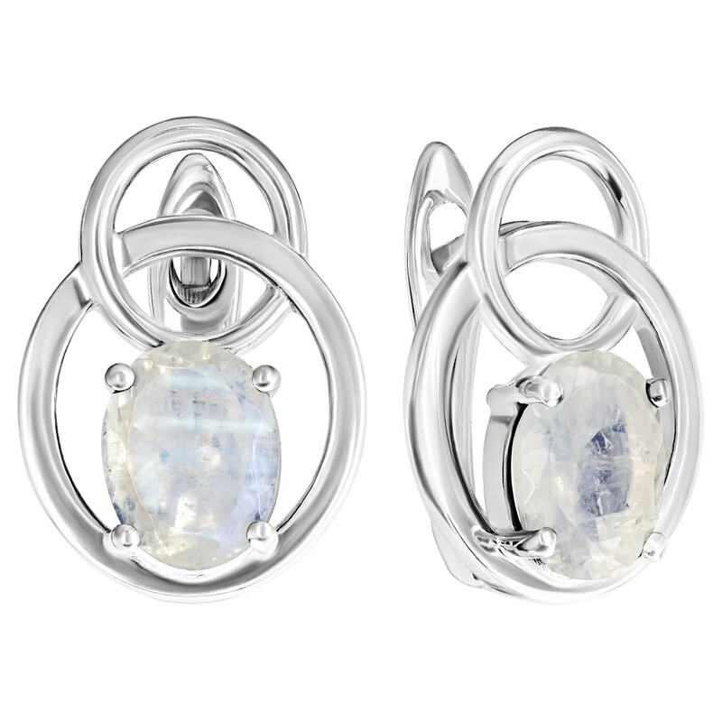 

Серьги из серебра с лунным камнем LAZURIT-ONLINE 8395NP, 8395NP