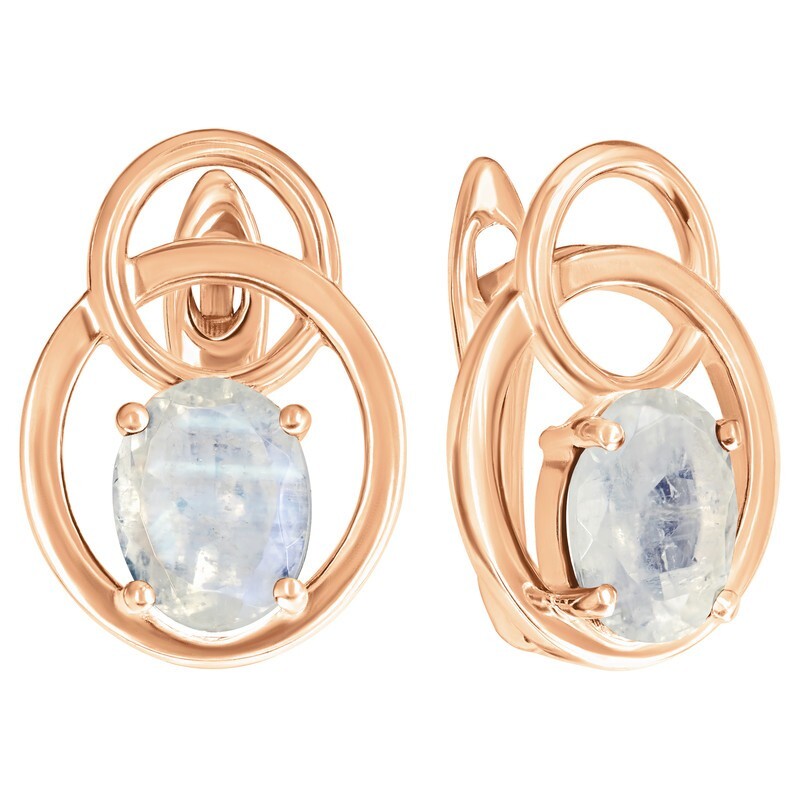 

Серьги из серебра с лунным камнем LAZURIT-ONLINE 8395RG, 8395RG