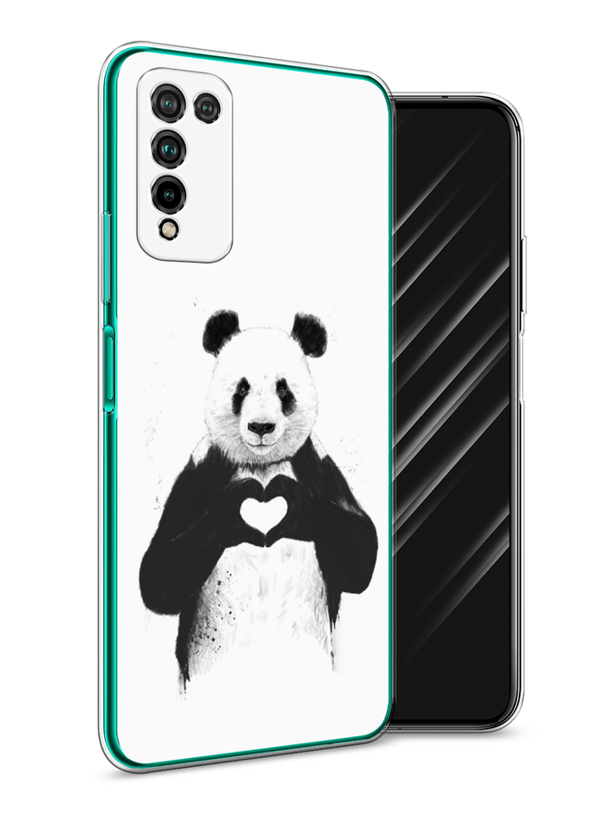 

Чехол Awog на Honor 10X Lite "Панда love", Серебристый, 6104650-10