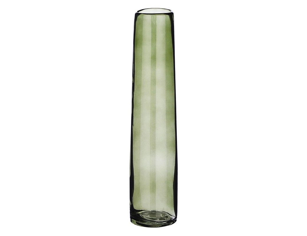 фото Стеклянная ваза для одного цветка ксандра, дымчато-зеленая, 30 см, edelman, mica
