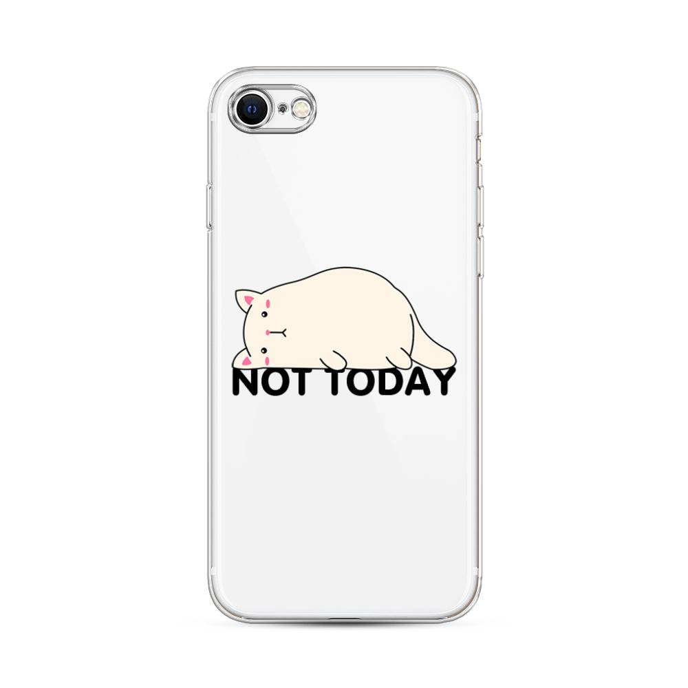 

Чехол на Apple iPhone 7 "Cat not today", Белый;розовый;черный, 12450-1