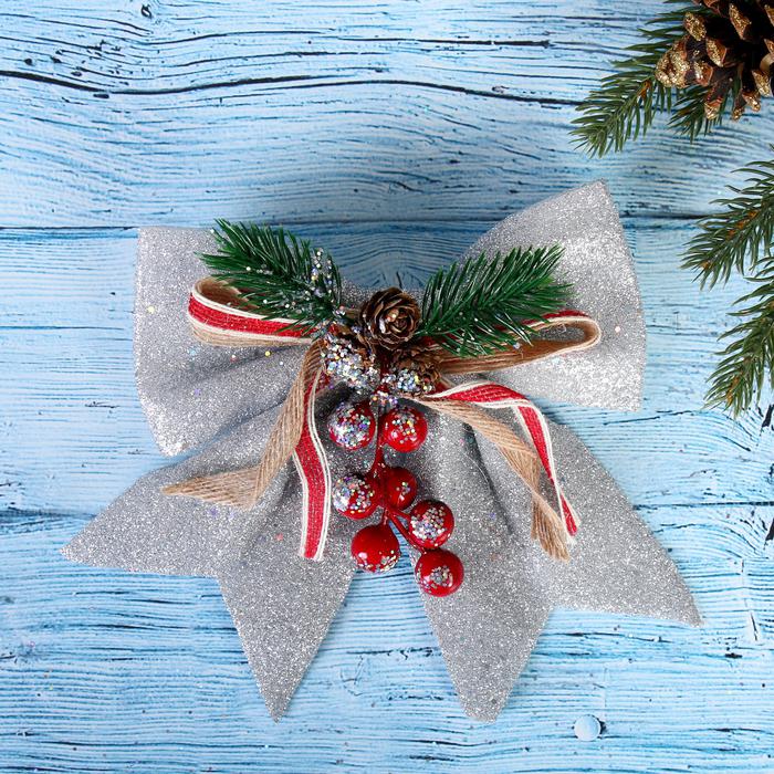 

Бант на ель Зимнее волшебство Бант 4325449 1 шт. разноцветный, Бант