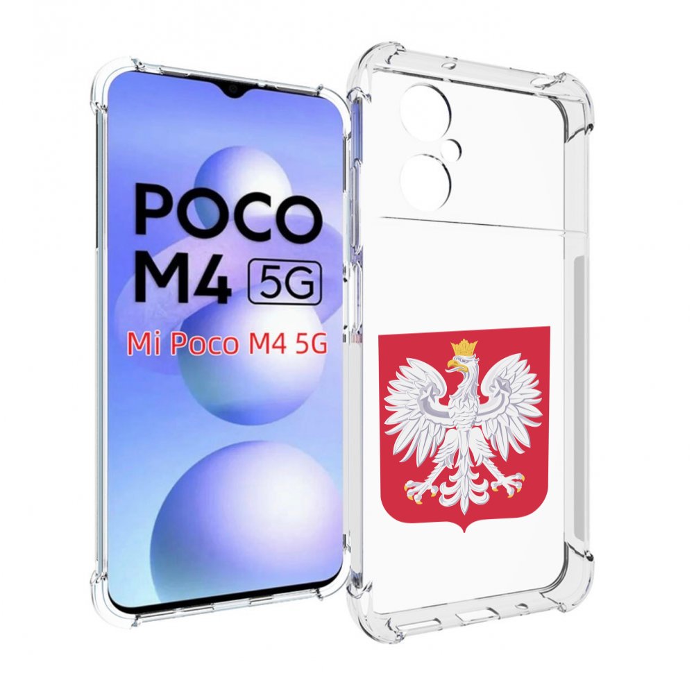 

Чехол MyPads герб-польши для Xiaomi Poco M4 5G, Прозрачный, Tocco
