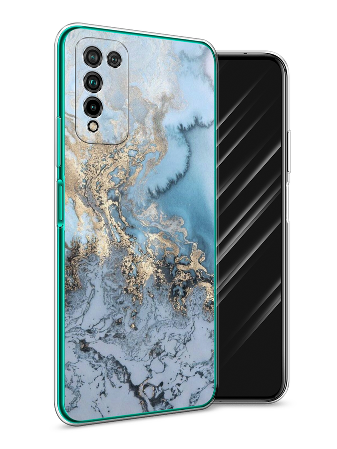 

Чехол Awog на Honor 10X Lite "Морозная лавина синяя", Серебристый, 6104650-3