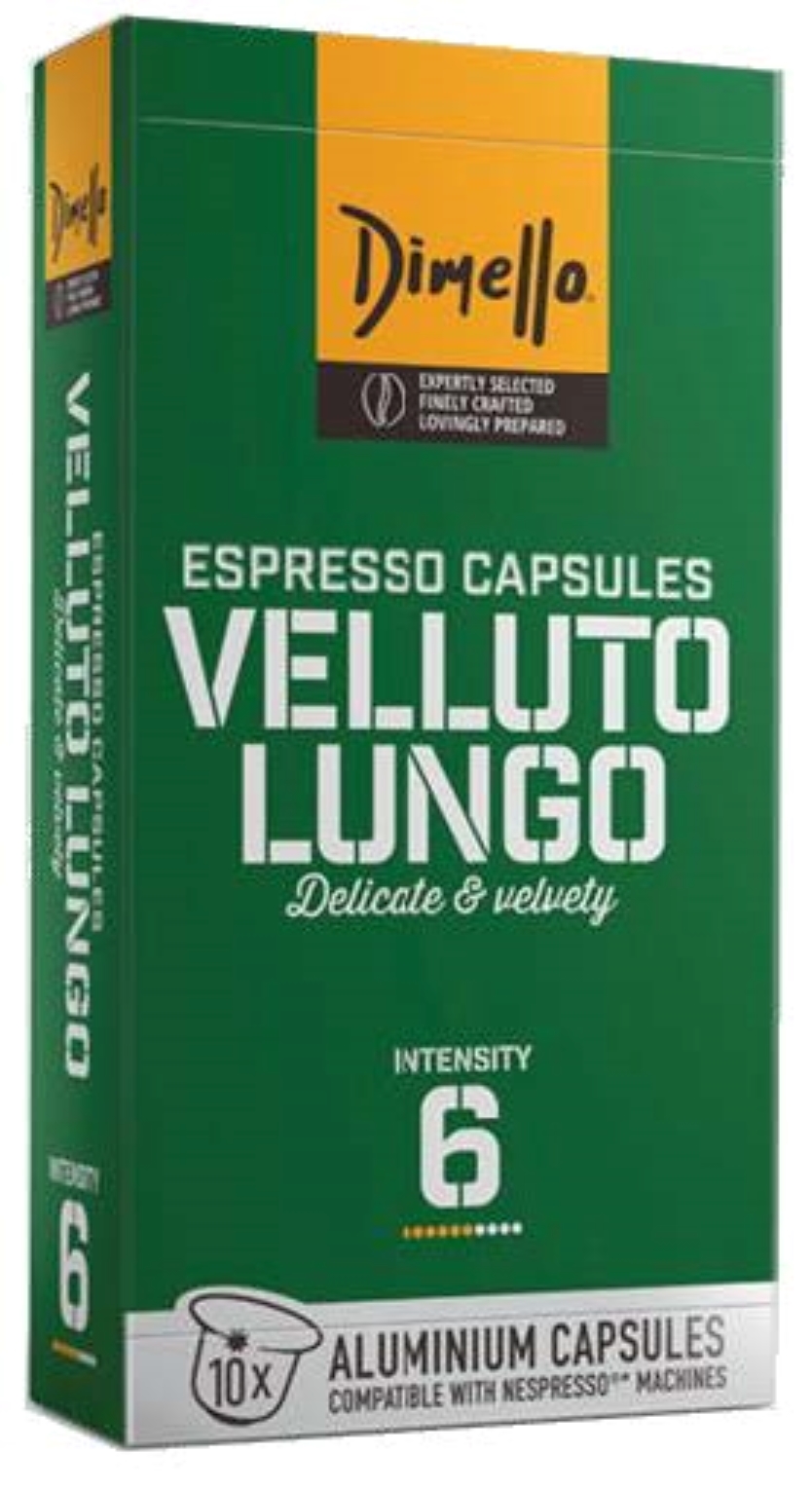 Кофе Dimello в капсулах Velluto Lungo, 3 упаковки по 10 шт