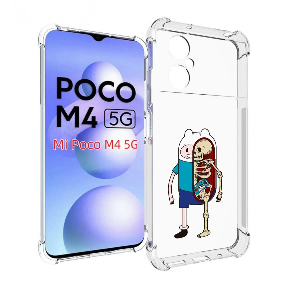 

Чехол MyPads Финн скелет для Xiaomi Poco M4 5G, Прозрачный, Tocco