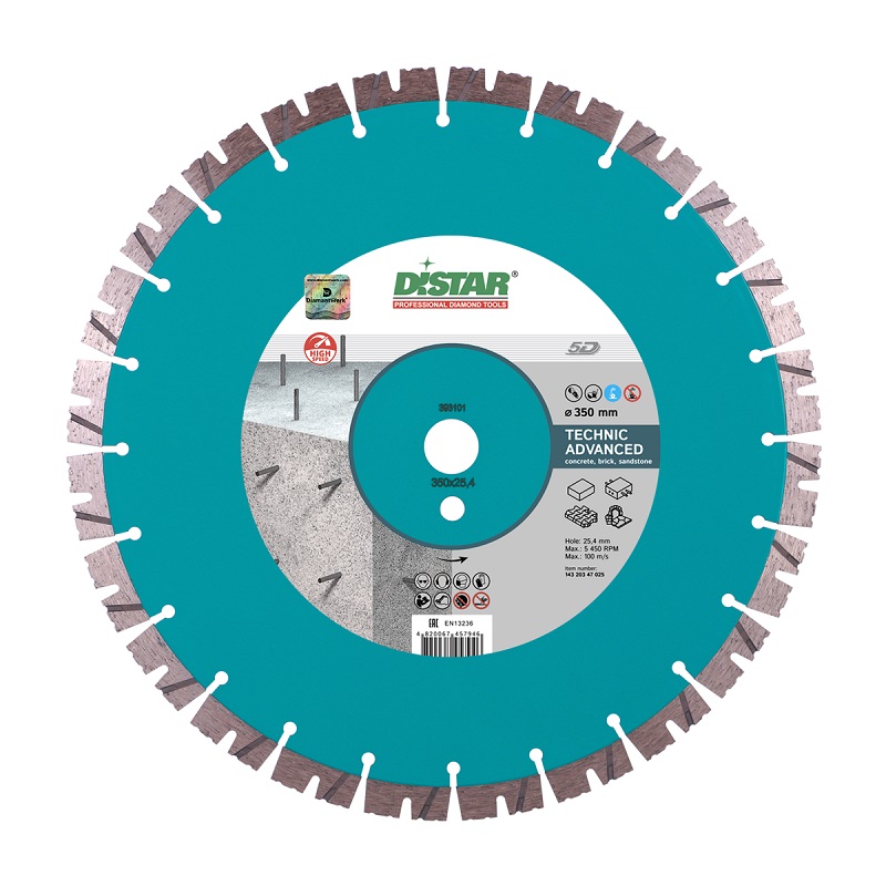 

Круг алмазный Distar 350 x 3,5 x 15 x 25,4 Technic Advanced 14320347025, 1A1RSS/C3 TECHNIC ADVANCED