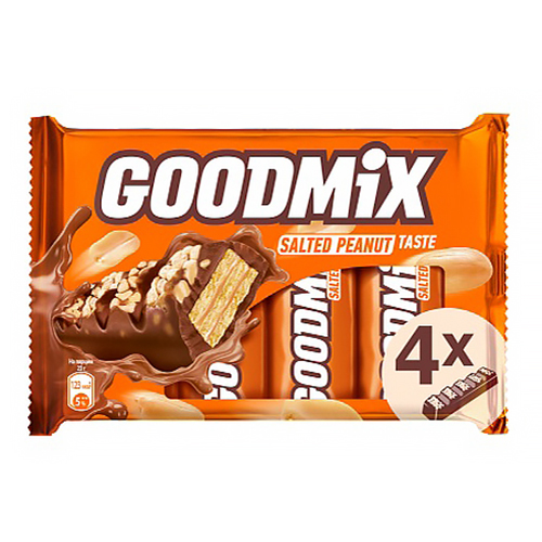 Батончики Goodmix шоколадные со вкусом соленого арахиса 23 г х 4 шт