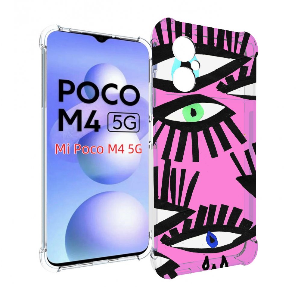 

Чехол MyPads глазки абстракция для Xiaomi Poco M4 5G, Прозрачный, Tocco