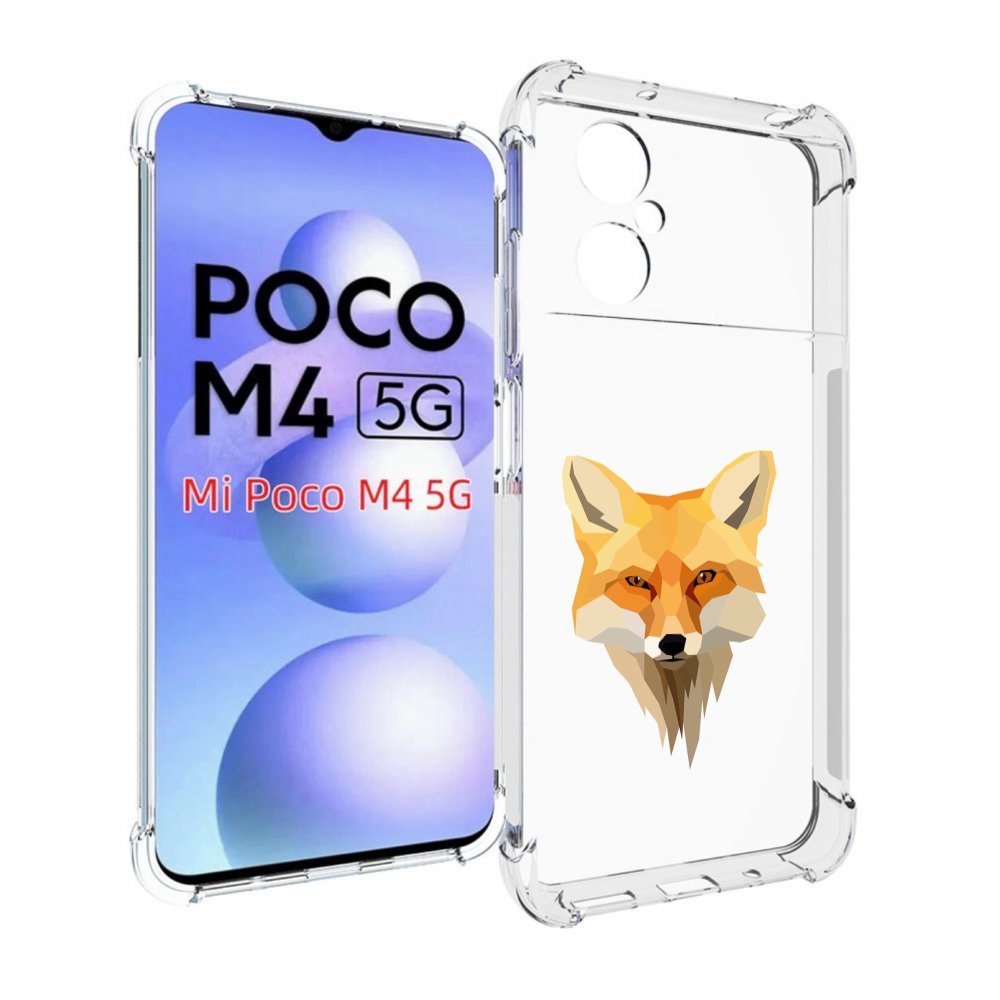

Чехол MyPads голова-лисы для Xiaomi Poco M4 5G, Прозрачный, Tocco