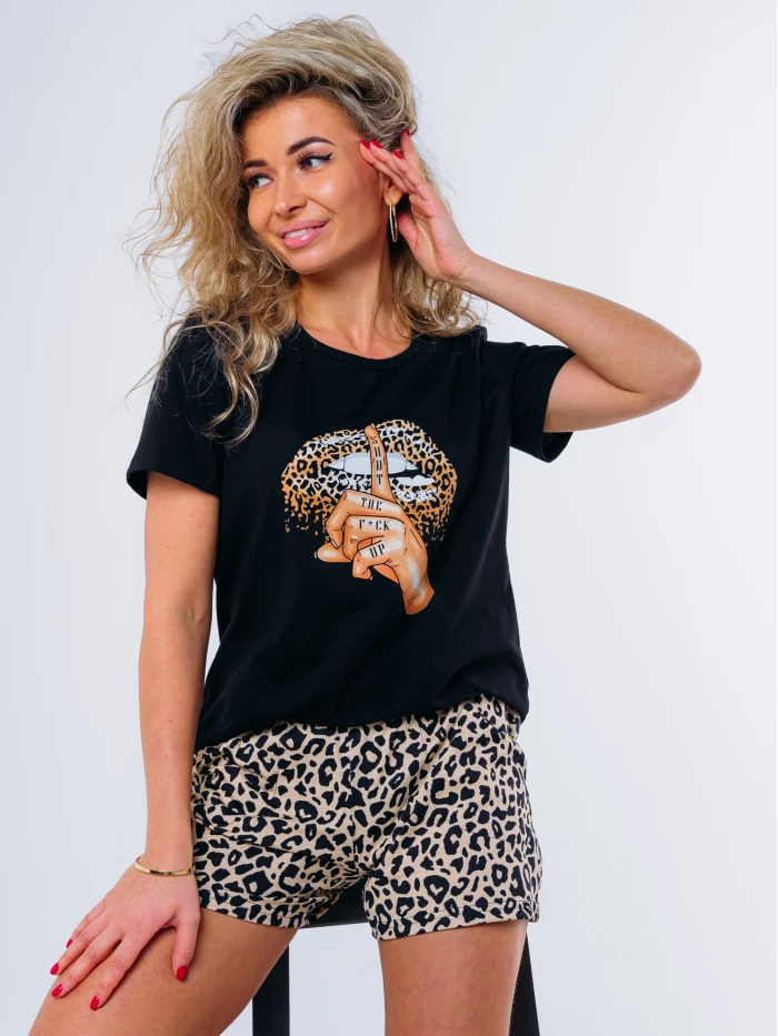 Пижама женская Cool Look Кассандра-Ш черный; бежевый 54 RU