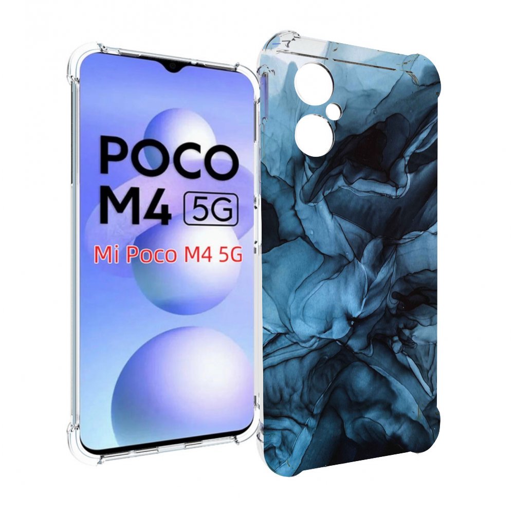 

Чехол MyPads голубой дымок для Xiaomi Poco M4 5G, Прозрачный, Tocco