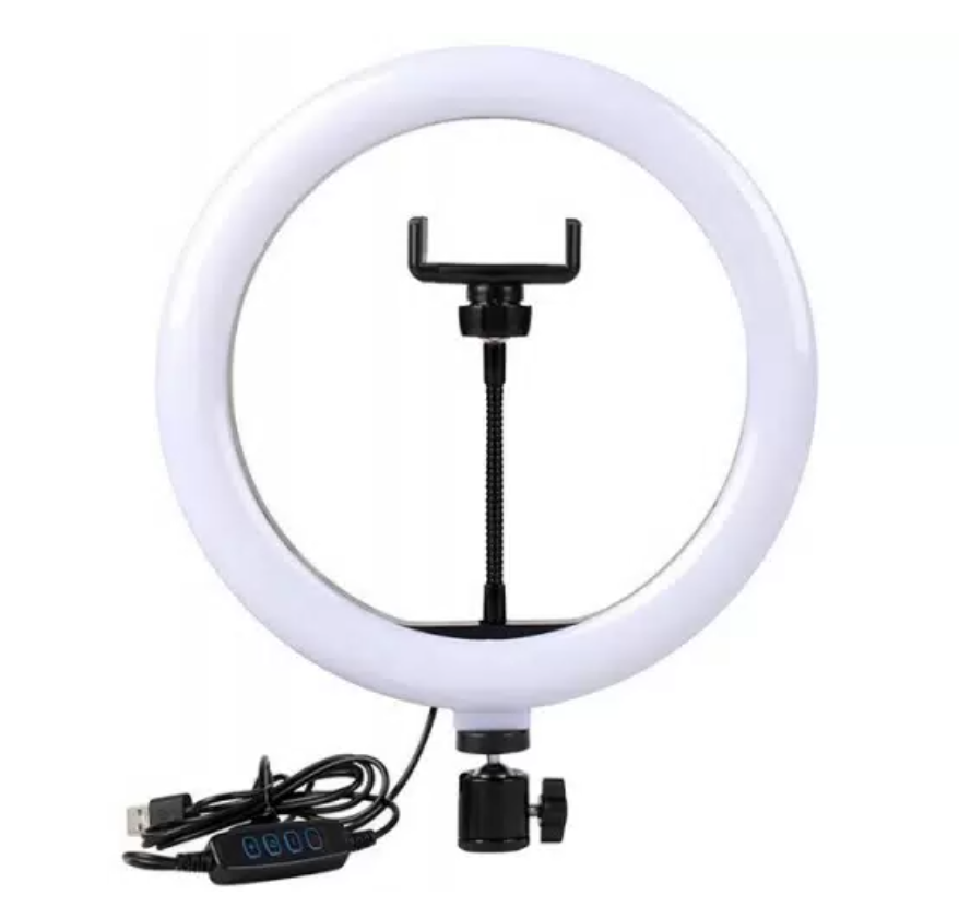 

Кольцевая лампа NoBrand LED Filling Lamp M-33 33см черный, LED Filling Lamp M-33