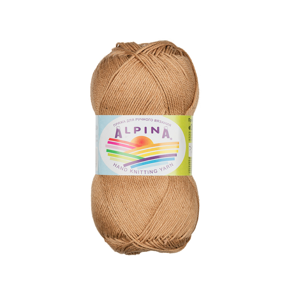 

Пряжа Alpina Organica 80% хлопок, 20% лён 2 шт. х 50 г 170 м №08 св.коричневый, ORGANICA