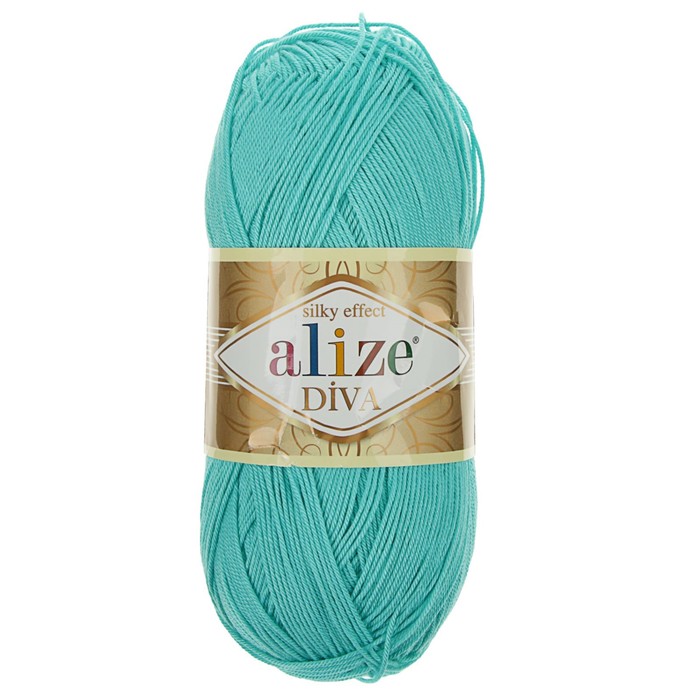 

Пряжа ALIZE Diva, 100% микрофибра, 350 мх100 г, 376 зеленая бирюза, Бирюзовый