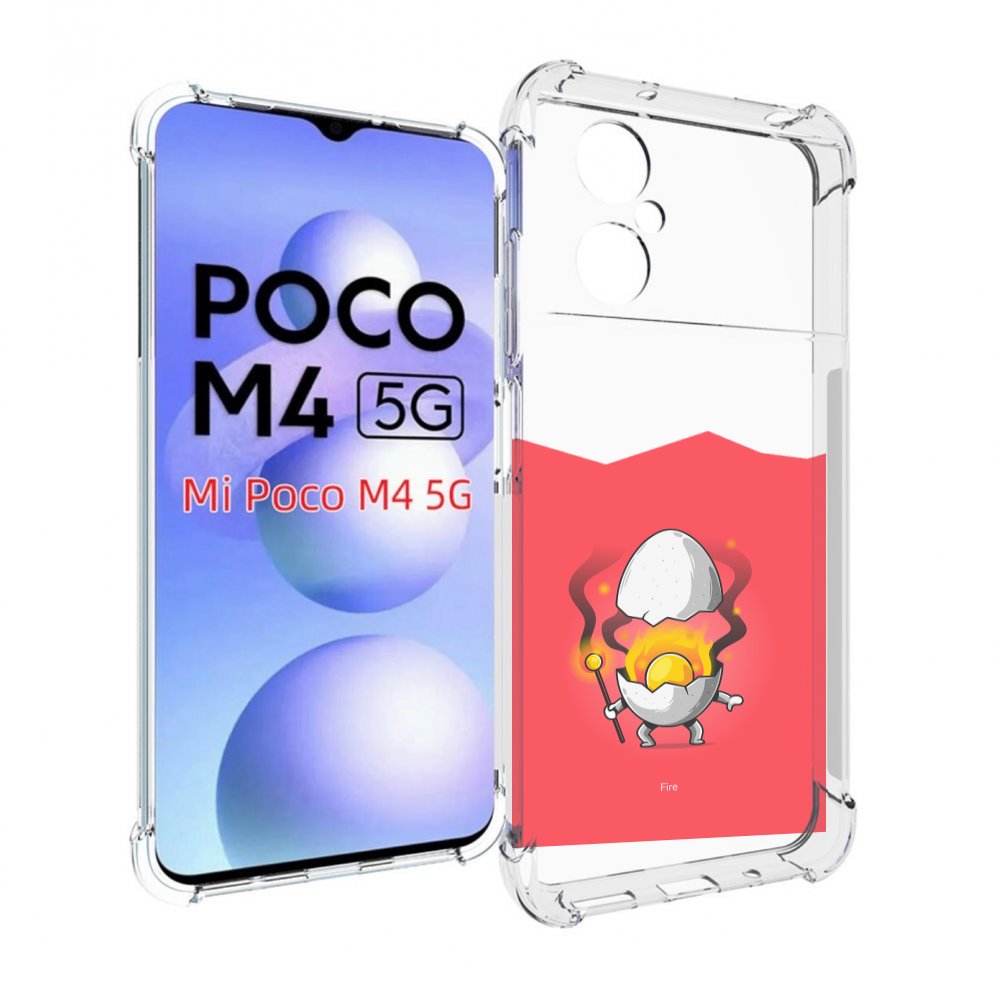 

Чехол MyPads горелое яйцо для Xiaomi Poco M4 5G, Прозрачный, Tocco