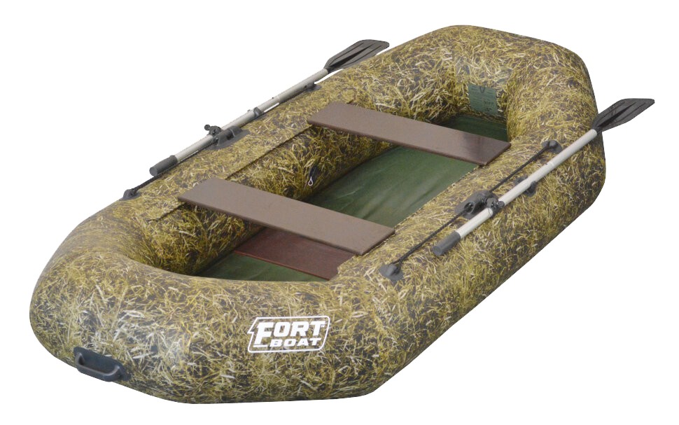Надувная лодка ПВХ FORT boat 260, камуфляж камыш