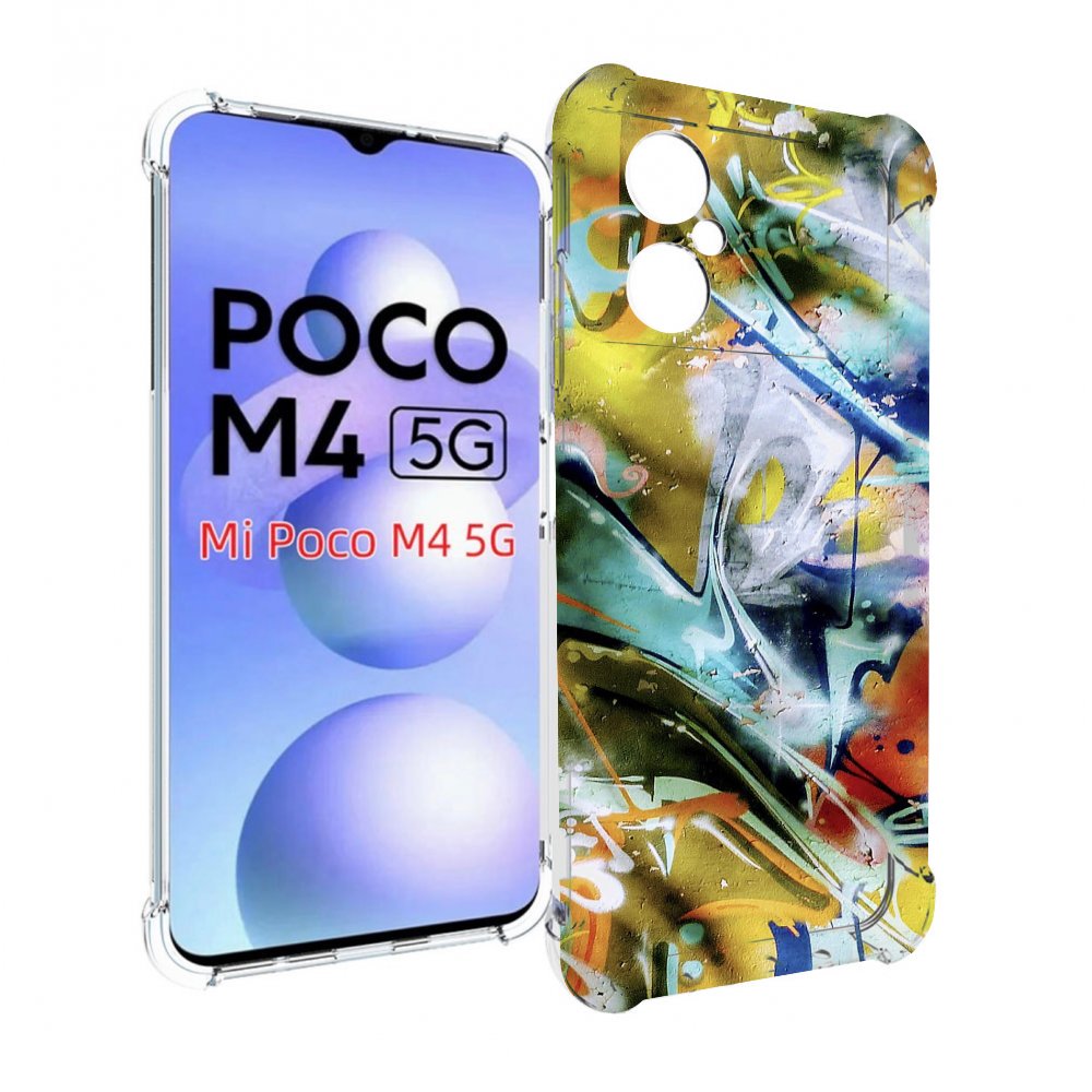 

Чехол MyPads граффити-хаос для Xiaomi Poco M4 5G, Прозрачный, Tocco