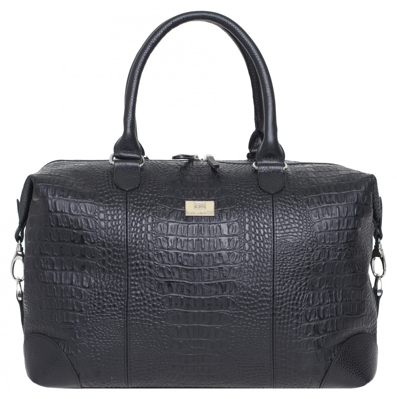 Дорожная сумка унисекс Franchesco Mariscotti 6-426 черная, 42х28х24 см