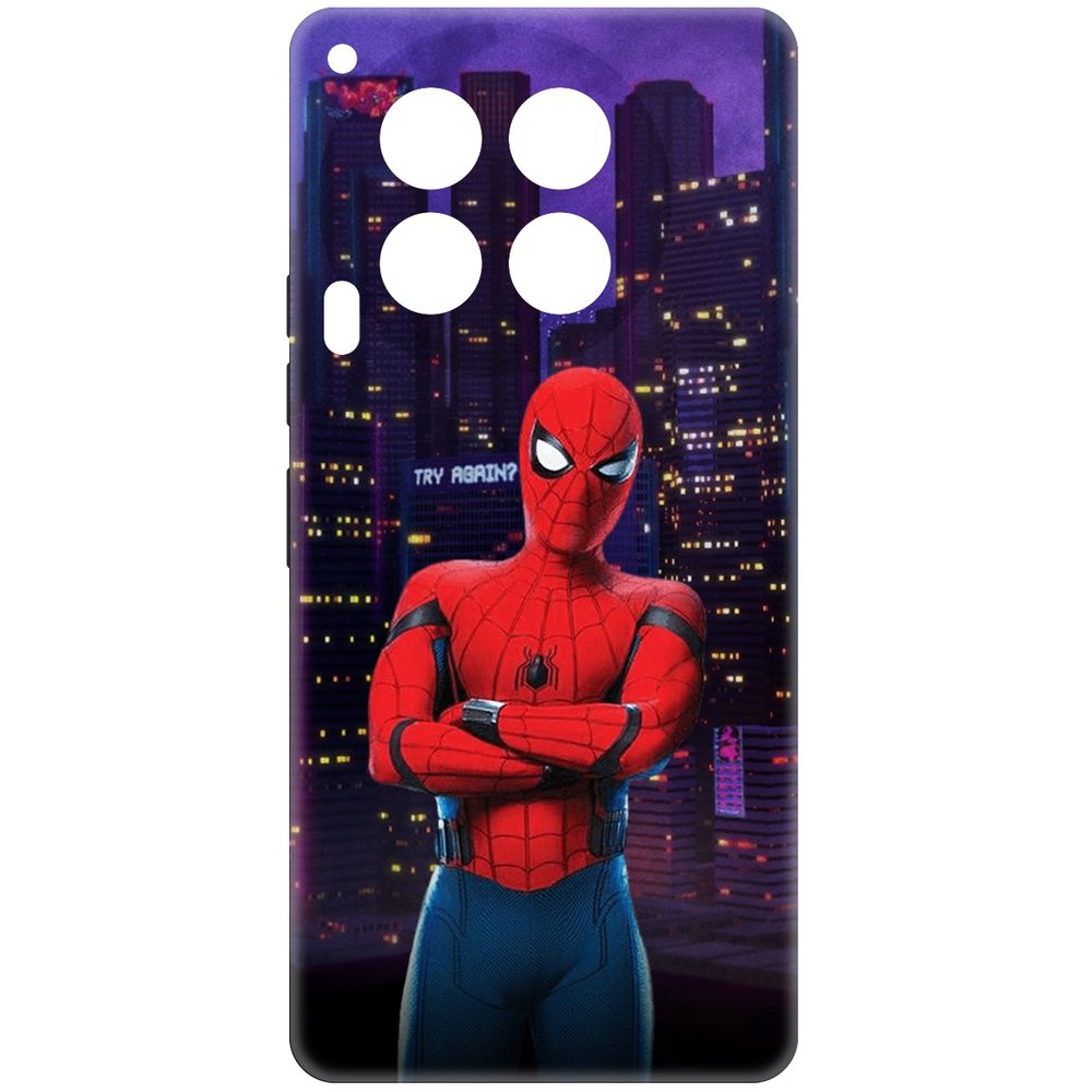 

Чехол-накладка Krutoff Soft Case Человек-Паук. На крыше для TECNO Camon 30 5G черный