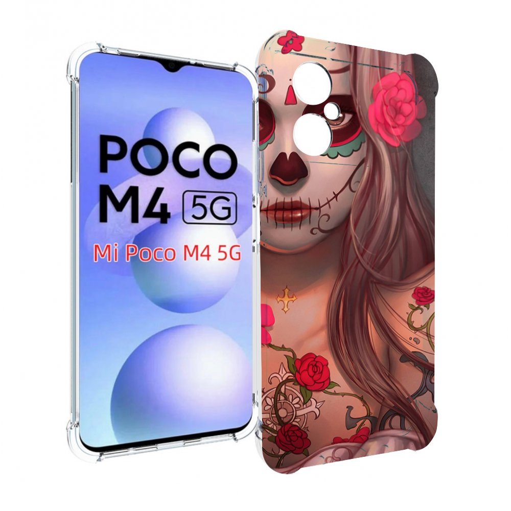 

Чехол MyPads девочка в рисунках для Xiaomi Poco M4 5G, Прозрачный, Tocco