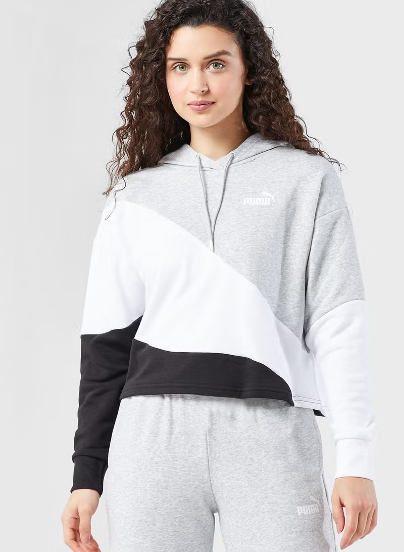 Худи женское PUMA Power Cat Hoodie 67397704 серое L