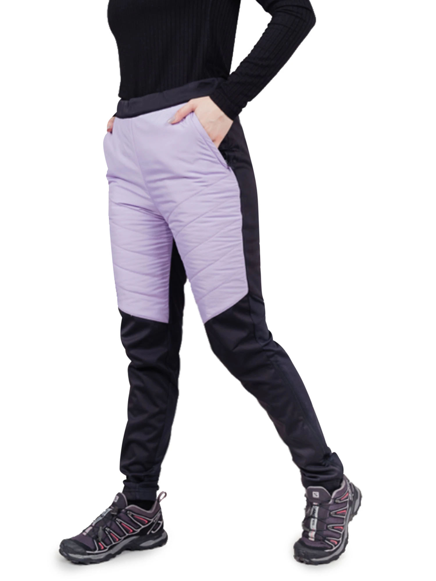 Спортивные брюки Nordski Hybrid Warm W black/lavender L INT