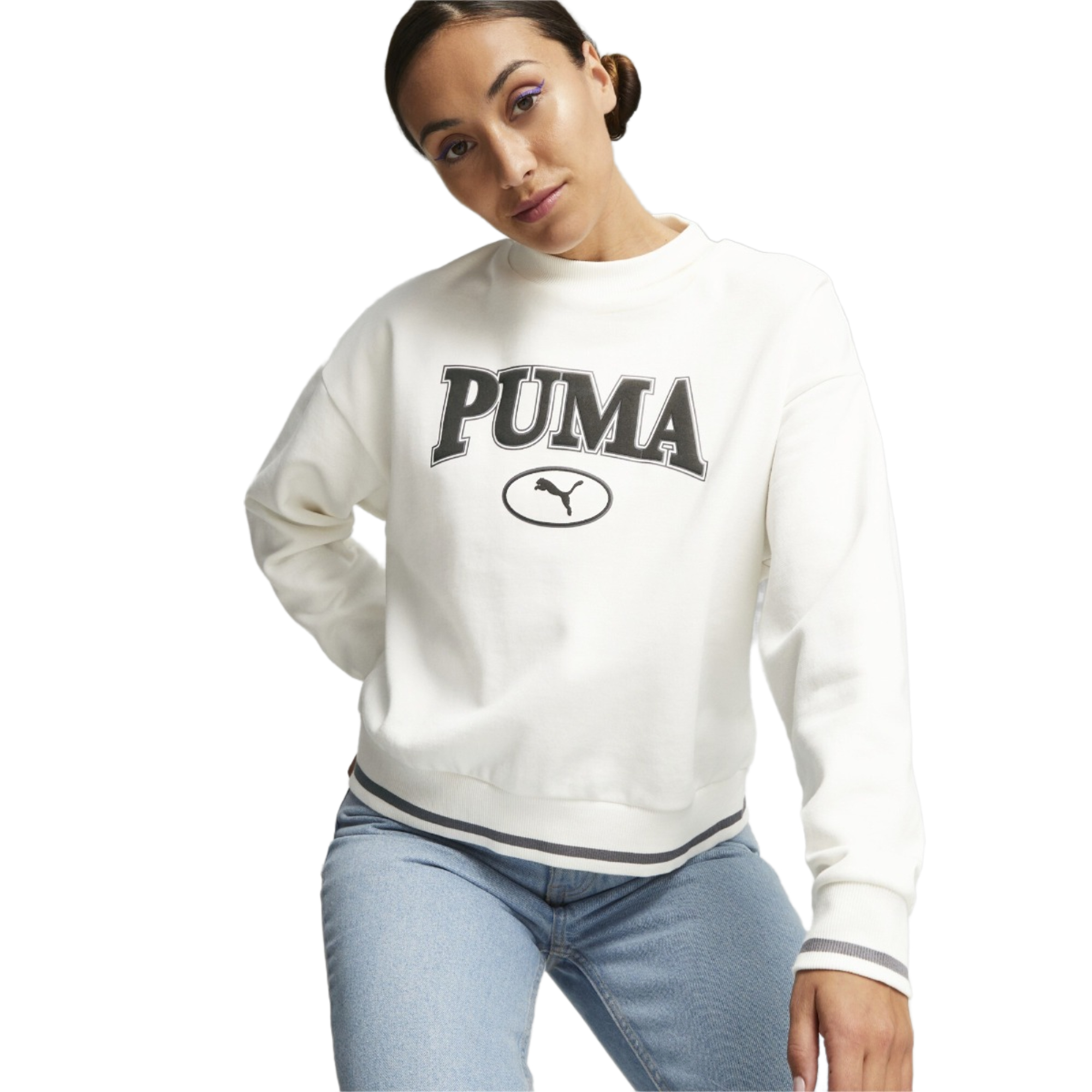 Джемпер женский PUMA Squard Crew 62148865 белый L