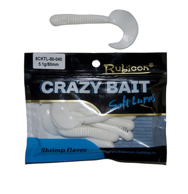 

Силиконовая приманка Rubicon Crazy Bait 80 мм, 040, 10 шт., Серый, Crazy Bait