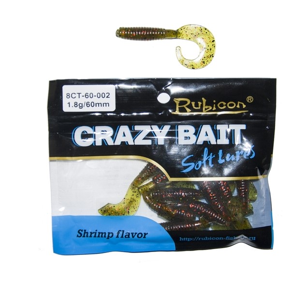 

Силиконовая приманка Rubicon Crazy Bait CT 60 мм, 002, 10 шт., Crazy Bait CT