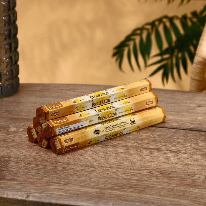 

Благовония "Tulasi" 20 аромапалочек Cedarwood, Indian style