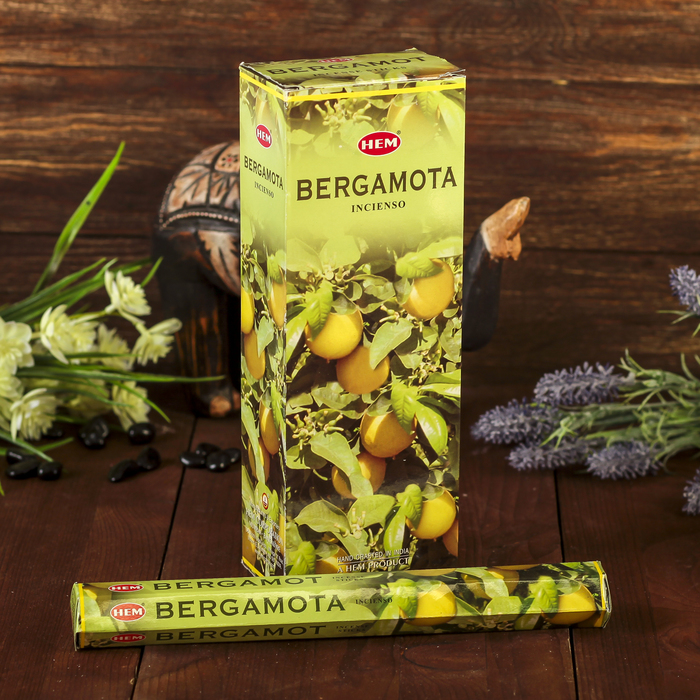 

Благовония "HEM" 20 палочек угольные bergamot