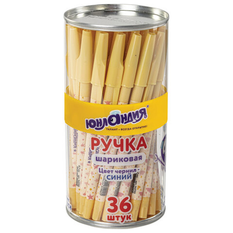

Ручка шариковая ЮНЛАНДИЯ SPOTS, синяя 36 шт