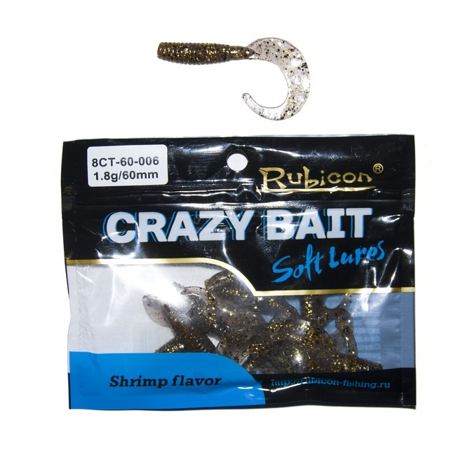 Силиконовая приманка Rubicon Crazy Bait CT 60 мм, 006, 10 шт.