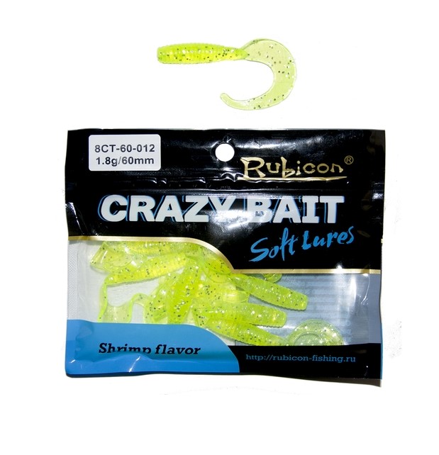 

Силиконовая приманка Rubicon Crazy Bait CT 60 мм, 012, 10 шт., Зеленый, Crazy Bait CT