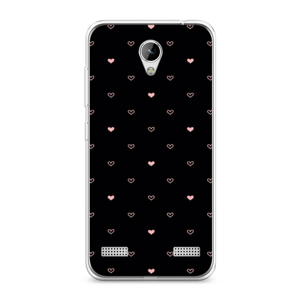 

Чехол Awog на ZTE Blade A520 / ЗТЕ Блэйд A520 "Черный фон и сердечки", 132050-3