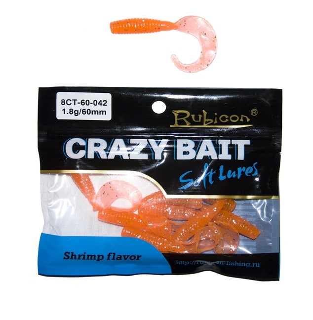 

Силиконовая приманка Rubicon Crazy Bait CT 60 мм, 042, 10 шт., Оранжевый, Crazy Bait CT