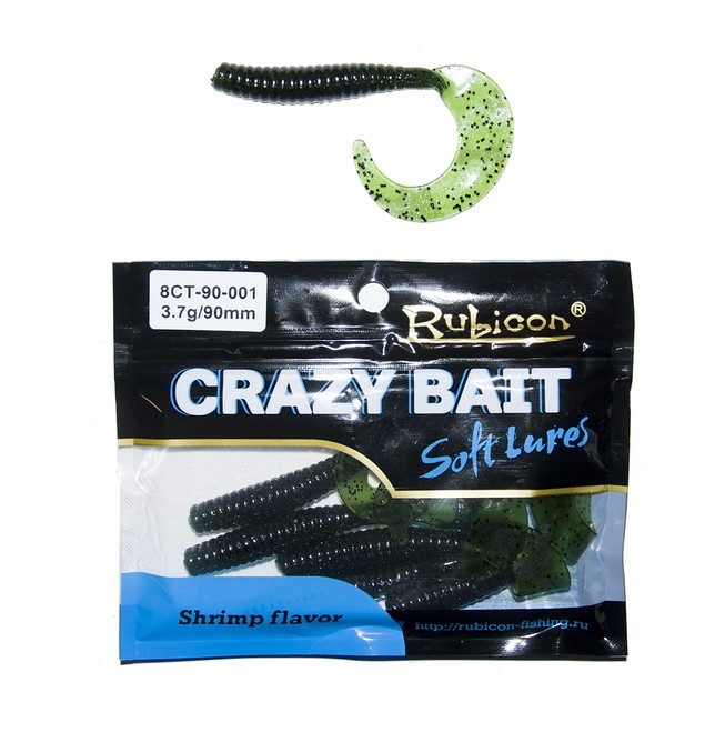 

Силиконовая приманка Rubicon Crazy Bait 90 мм, 001, 6 шт., Зеленый, Crazy Bait
