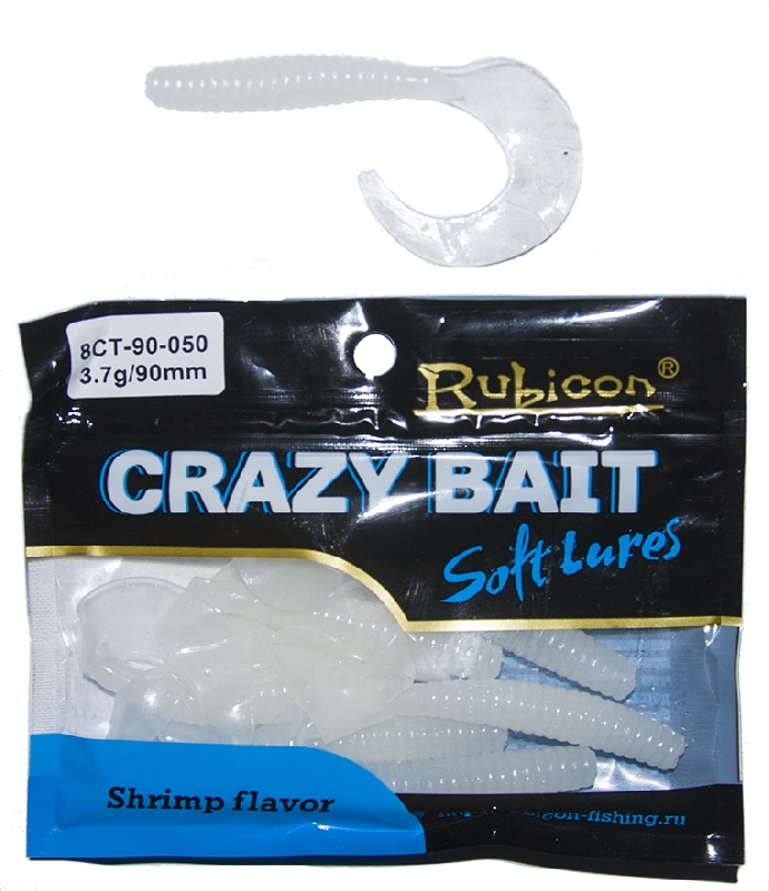 

Силиконовая приманка Rubicon Crazy Bait 90 мм, 050, 6 шт., Белый, Crazy Bait